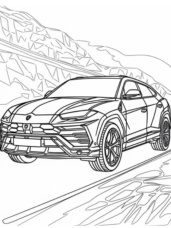 tranh tô màu ô tô lamborghini 14