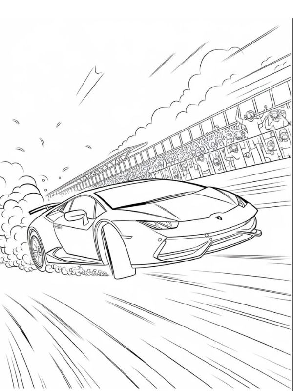 tranh tô màu ô tô lamborghini 17