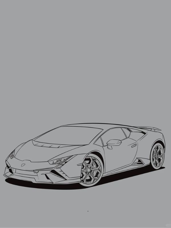 tranh tô màu ô tô lamborghini 2