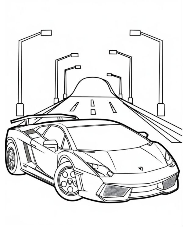 tranh tô màu ô tô lamborghini 20