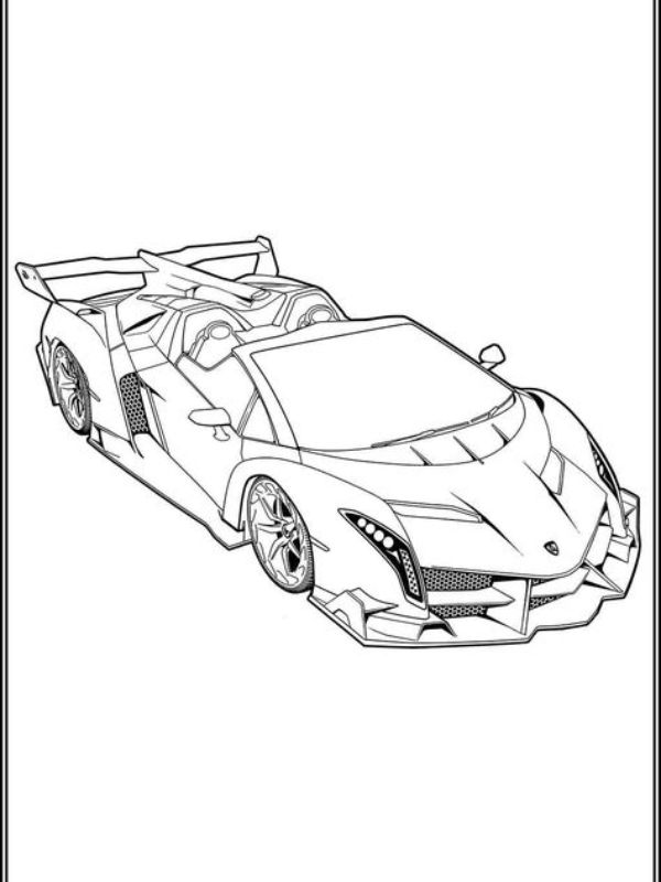 tranh tô màu ô tô lamborghini 22