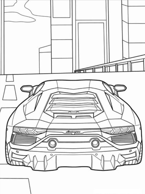 tranh tô màu ô tô lamborghini 25