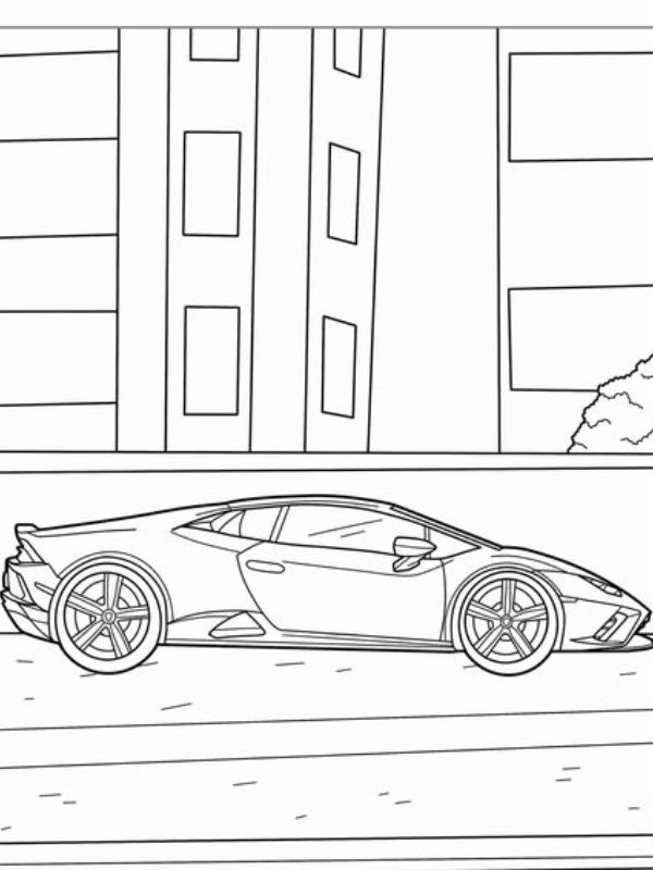 tranh tô màu ô tô lamborghini 26