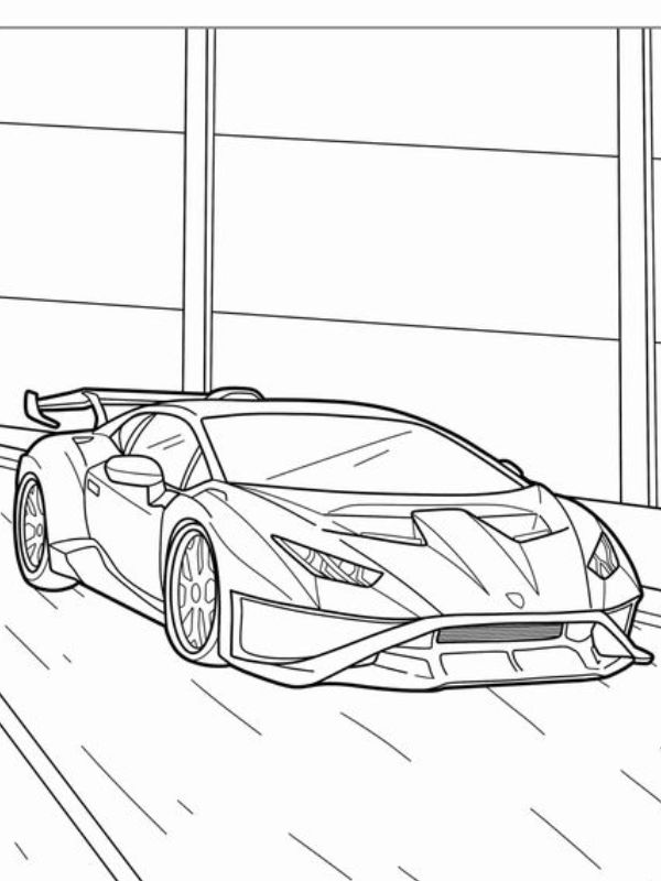 tranh tô màu ô tô lamborghini 27