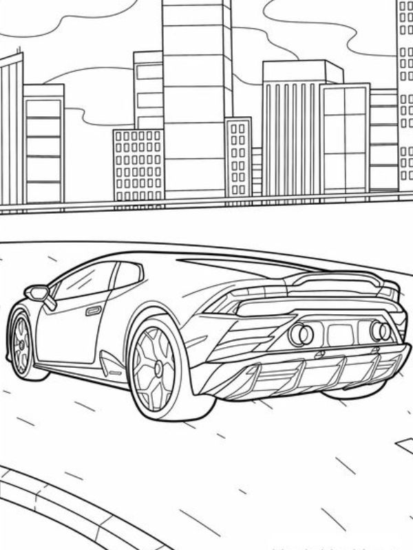 tranh tô màu ô tô lamborghini 28