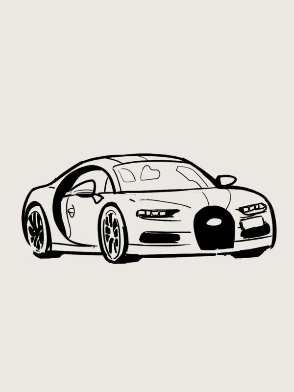 tranh tô màu ô tô lamborghini 3