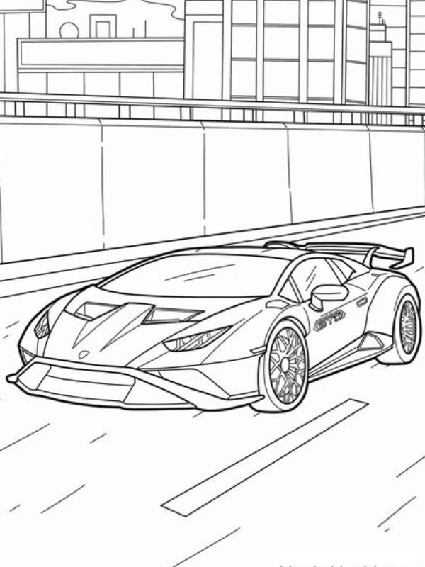 tranh tô màu ô tô lamborghini 30