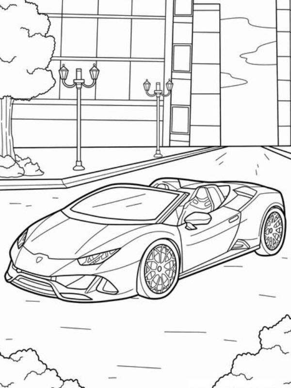 tranh tô màu ô tô lamborghini 31