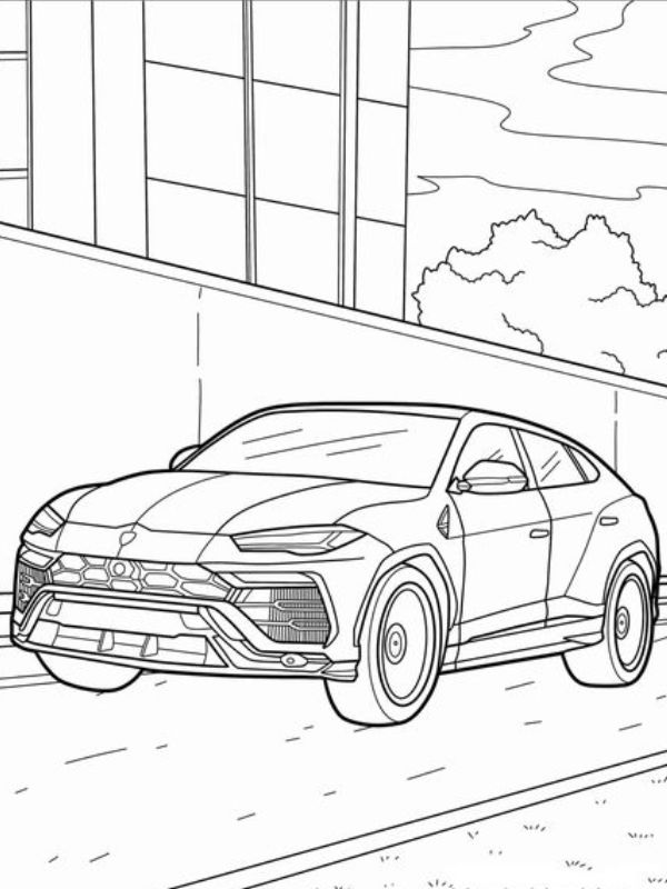 tranh tô màu ô tô lamborghini 32