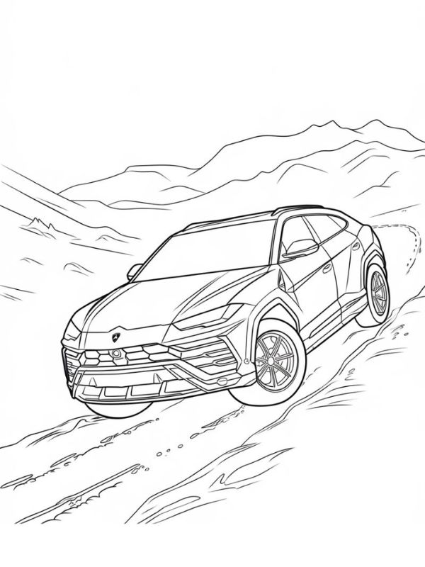 tranh tô màu ô tô lamborghini 6