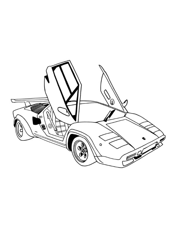 tranh tô màu ô tô lamborghini 8