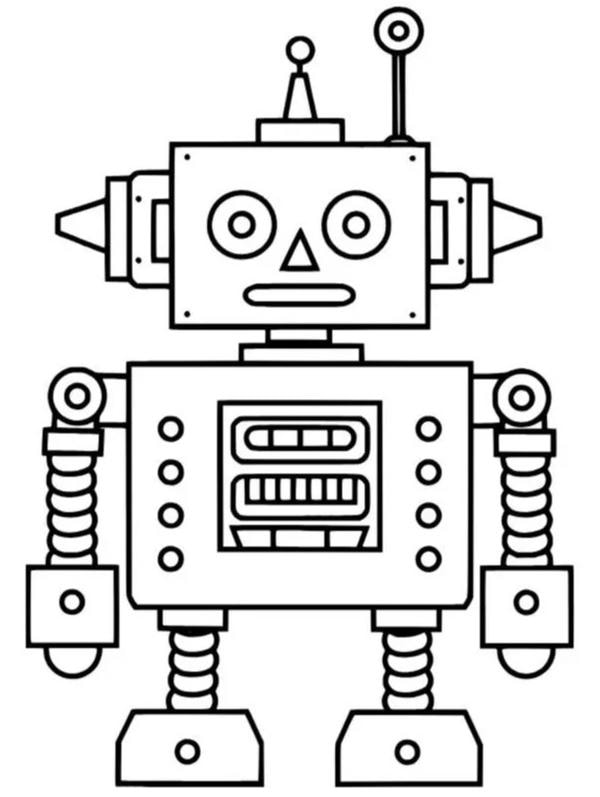 tranh tô màu robot 13