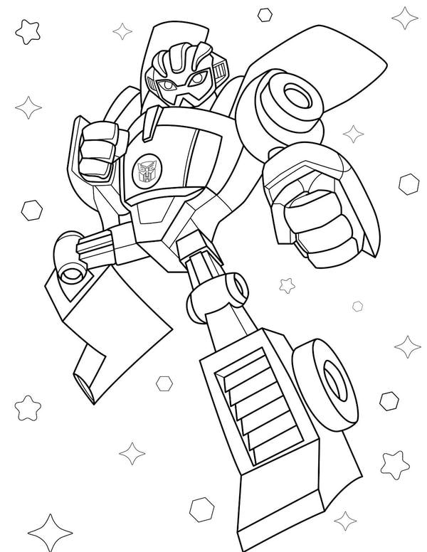 tranh tô màu robot 3