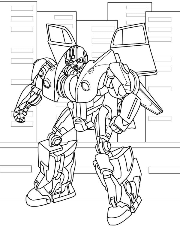 tranh tô màu robot 9