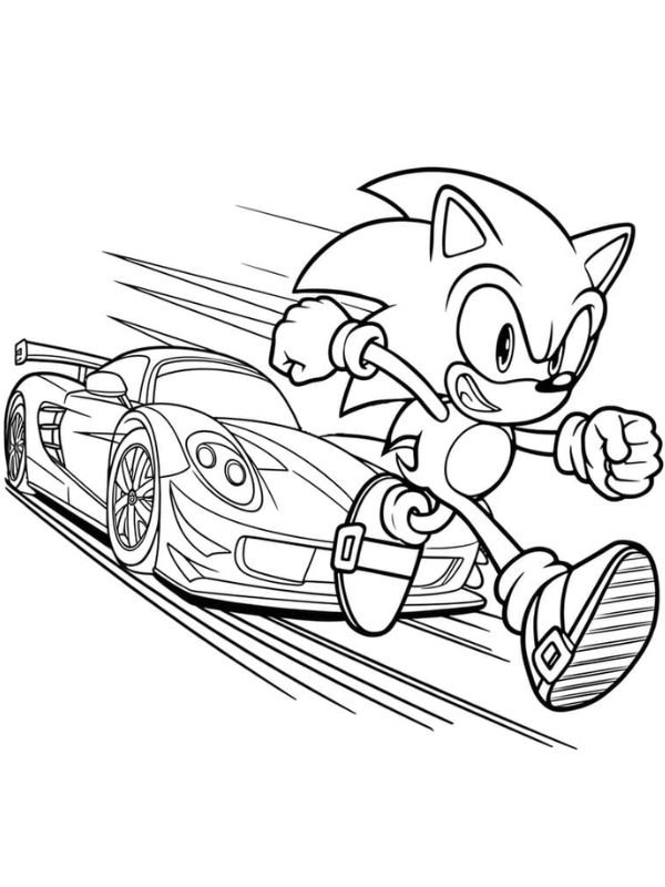 tranh tô màu sonic 10