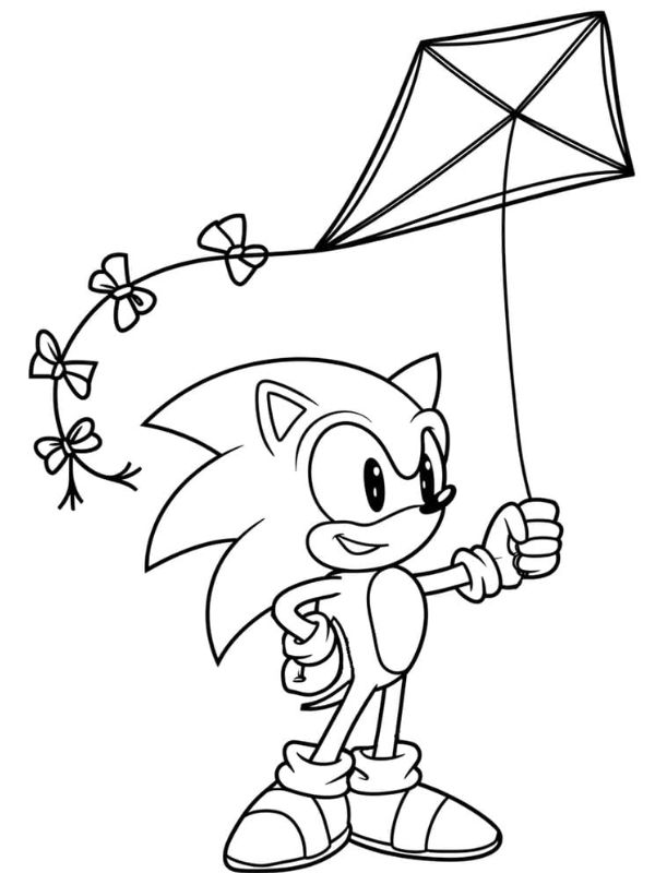 tranh tô màu sonic 12