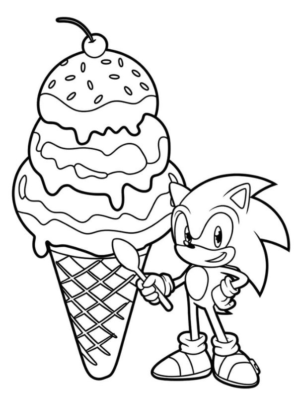 tranh tô màu sonic 13