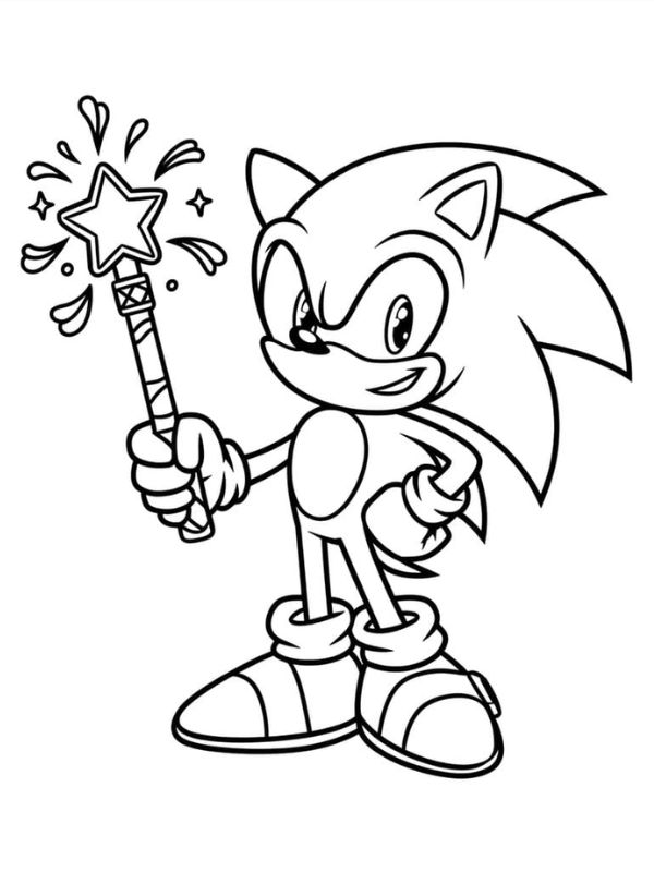 tranh tô màu sonic 17
