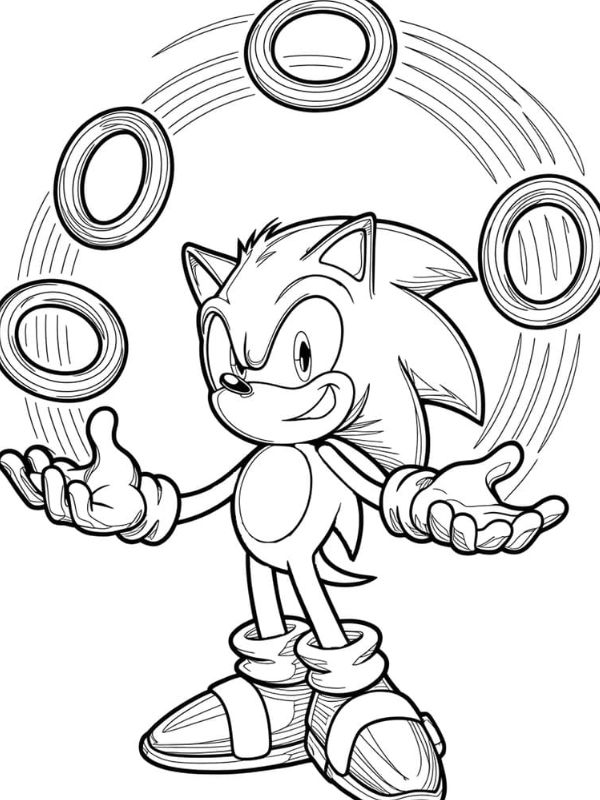 tranh tô màu sonic 21