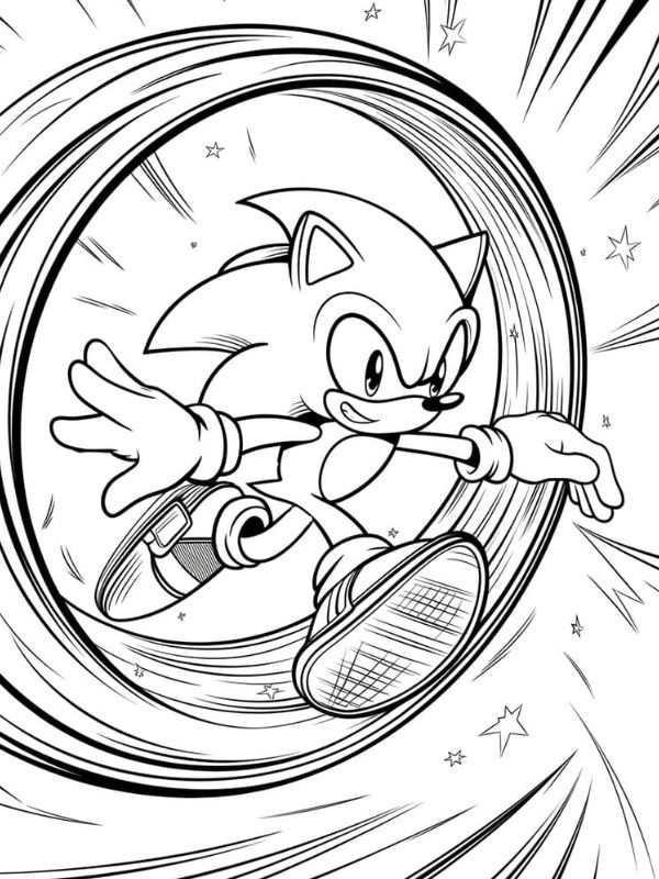 tranh tô màu sonic 22