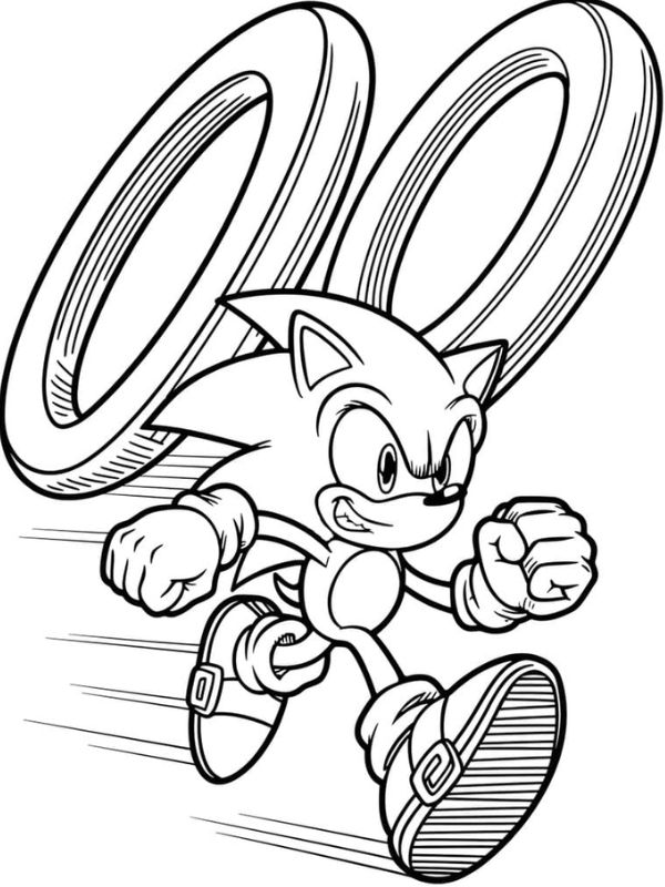 tranh tô màu sonic 23