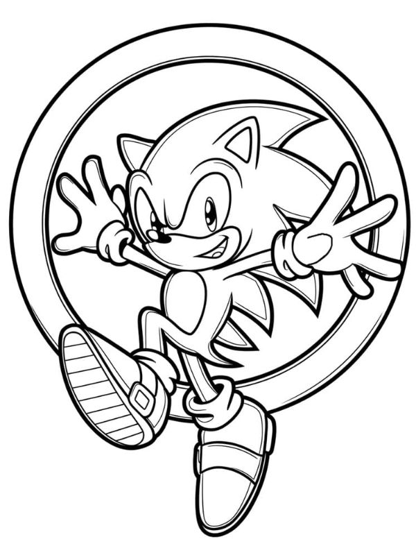 tranh tô màu sonic 25