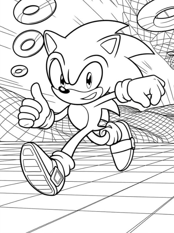 tranh tô màu sonic 29