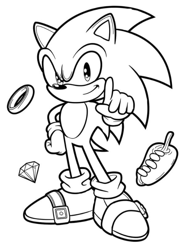 tranh tô màu sonic 3