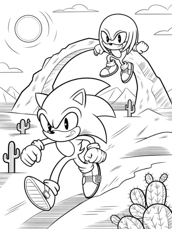 tranh tô màu sonic 32