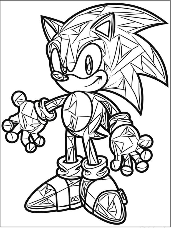 tranh tô màu sonic 33