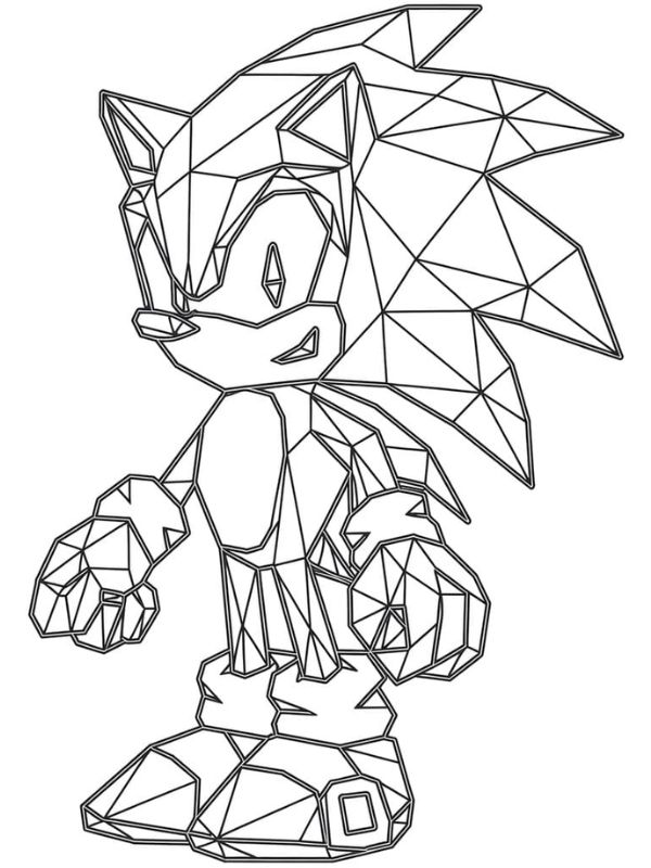 tranh tô màu sonic 35