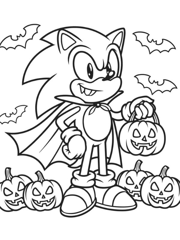 tranh tô màu sonic 36