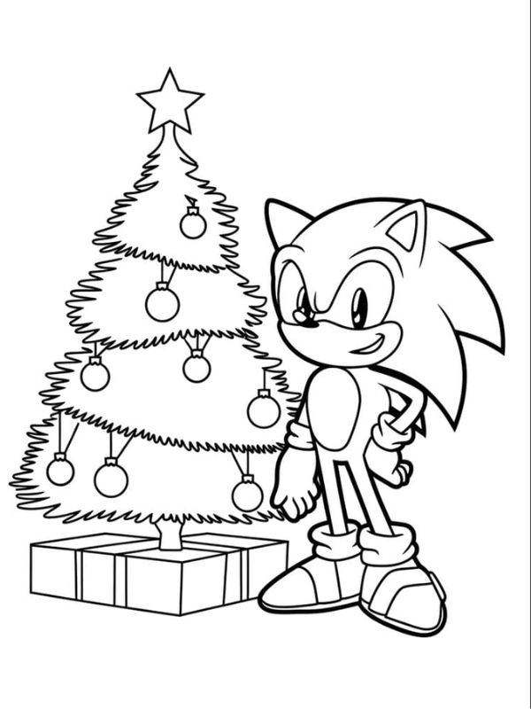 tranh tô màu cho bé hinh sonic