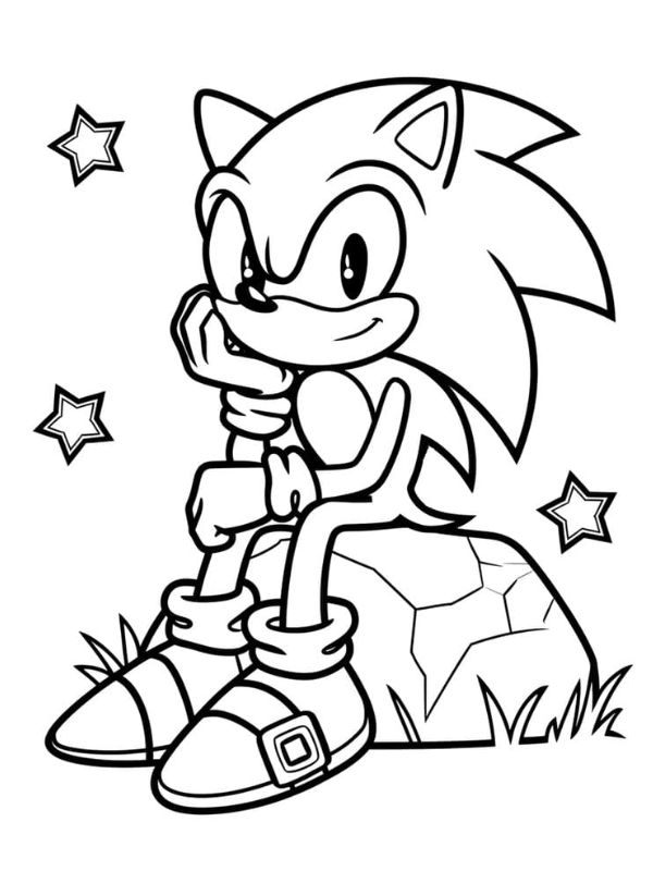 tranh tô màu sonic 5