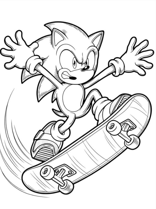 tranh tô màu sonic 9