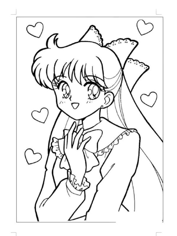 tranh tô màu thủy thủ mặt trăng