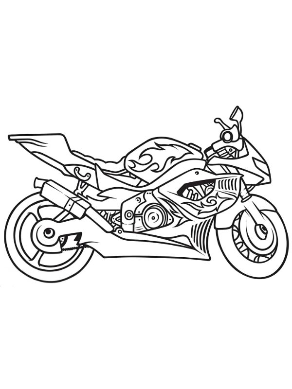 tranh tô màu xe máy 10