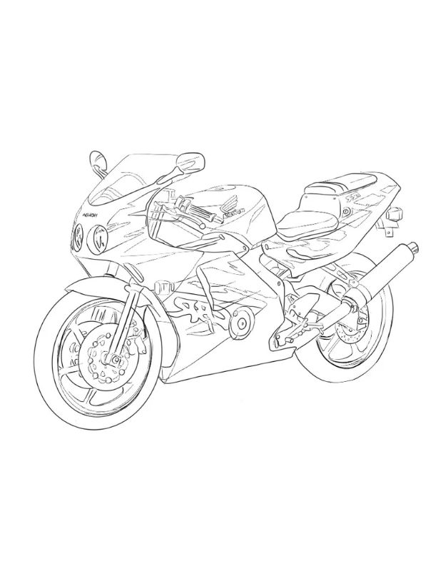 tranh tô màu xe máy 2