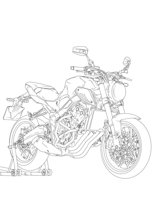 tranh tô màu xe máy 23