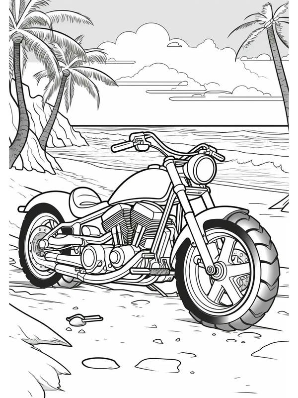 tranh tô màu xe máy 25
