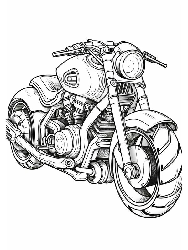 tranh tô màu xe máy 26