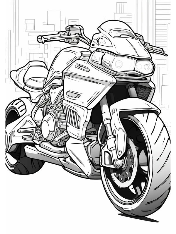 tranh tô màu xe máy 27