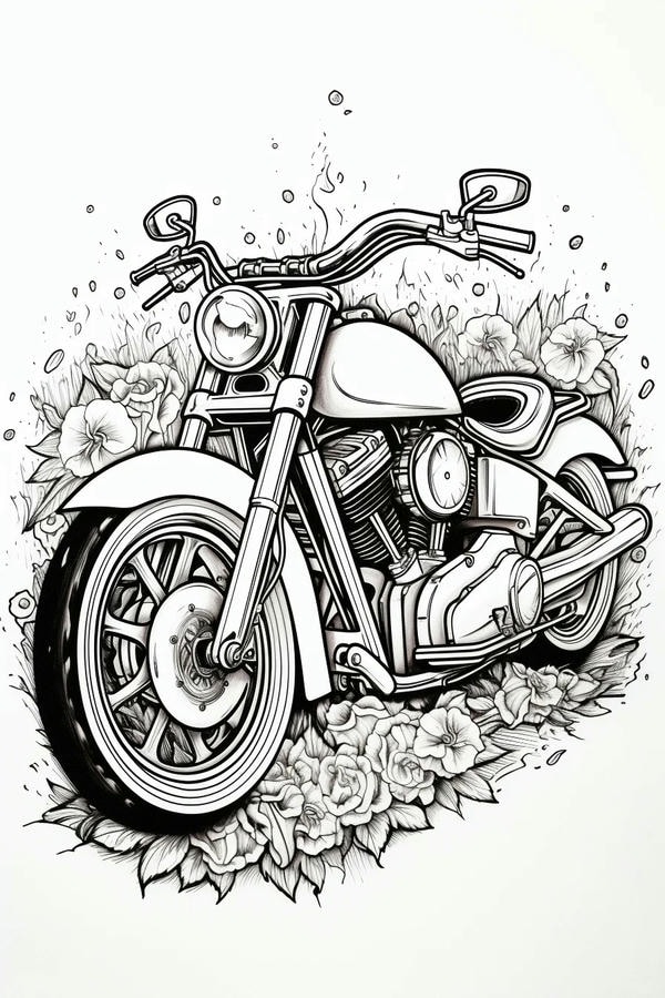 tranh tô màu xe máy 29