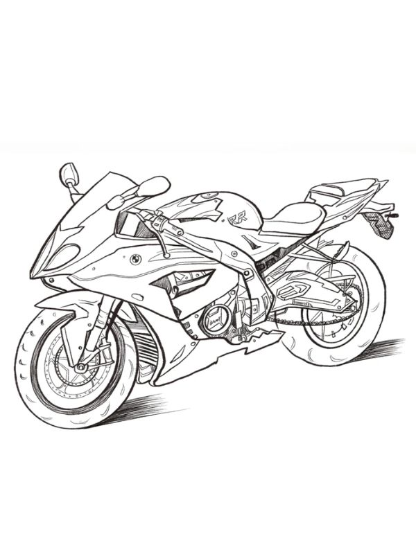 tranh tô màu xe máy 3
