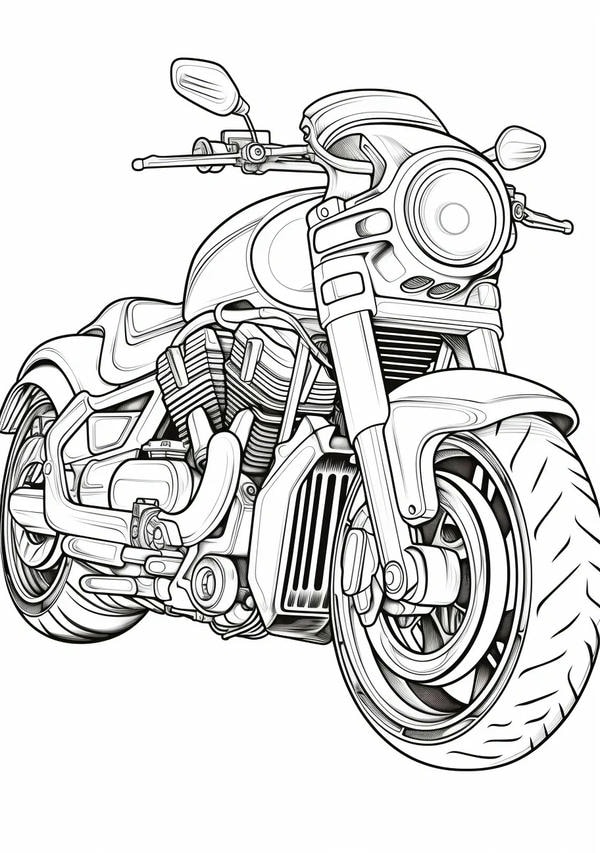 tranh tô màu xe máy 31