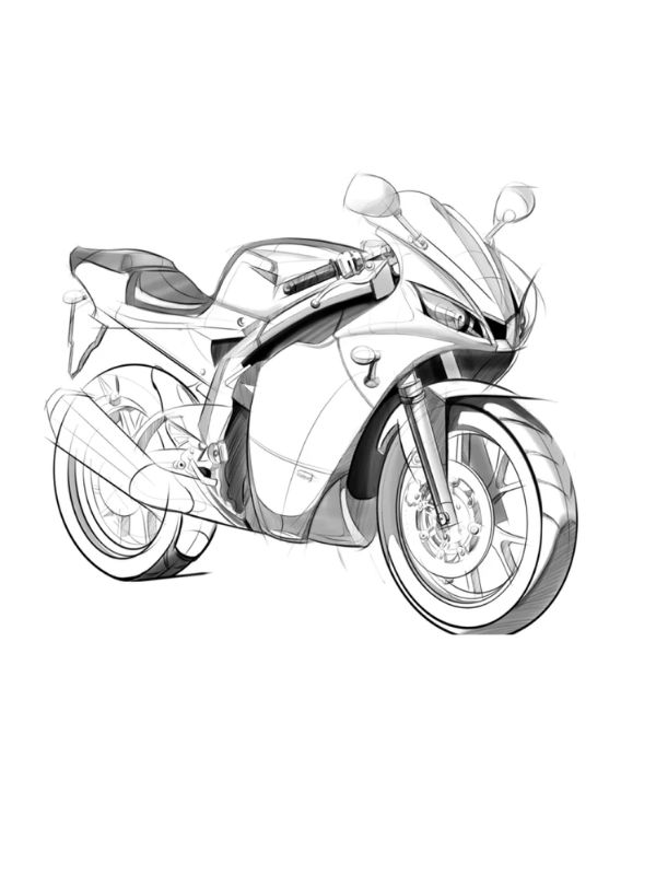tranh tô màu xe máy 5