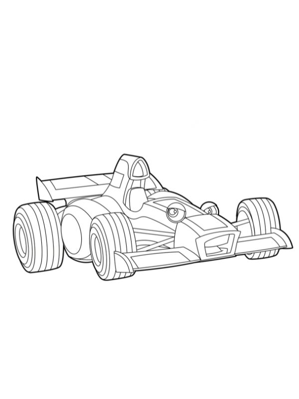 tranh tô màu xe ô tô đua