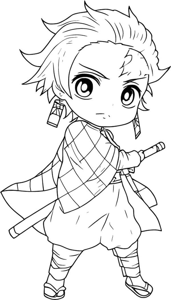 Tranh tô màu Tanjiro 1