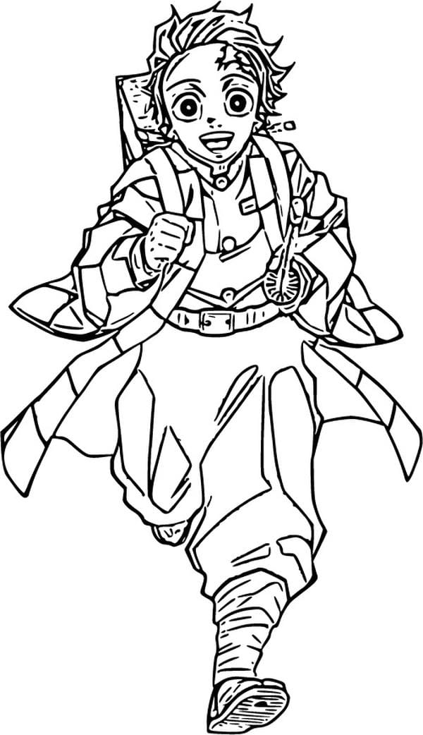 Tranh tô màu Tanjiro 13