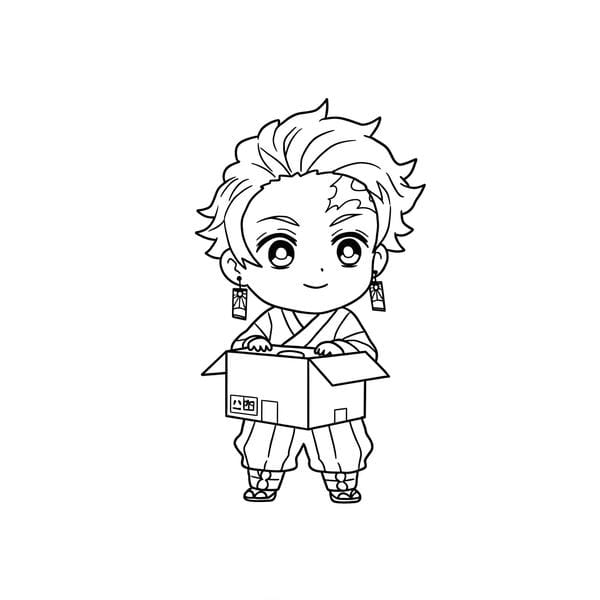 Tranh tô màu Tanjiro 2